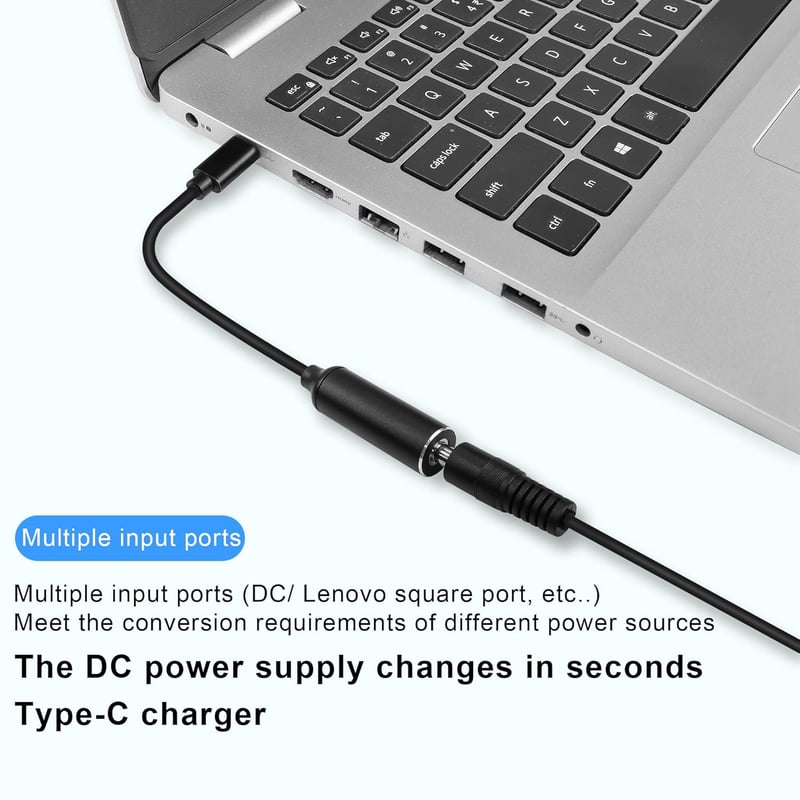 GINTOOYUN PD65W DC 3.5x1.35mm - USB-C Töltőkábel Laptopokhoz, Telefonokhoz és Tabletekhez, 18cm, 65W Teljesítménnyel