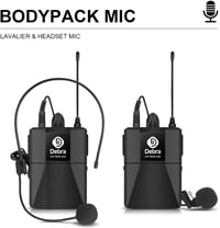 D Debra AU400 Pro UHF 4 csatornás vezeték nélküli mikrofon rendszer karaokéhoz - With 4 Bodypack (A) 4