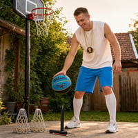 Basket MVP set: lopta + 2x retiazková sieťka + pumpa + kompresné ponožky + medaila 1