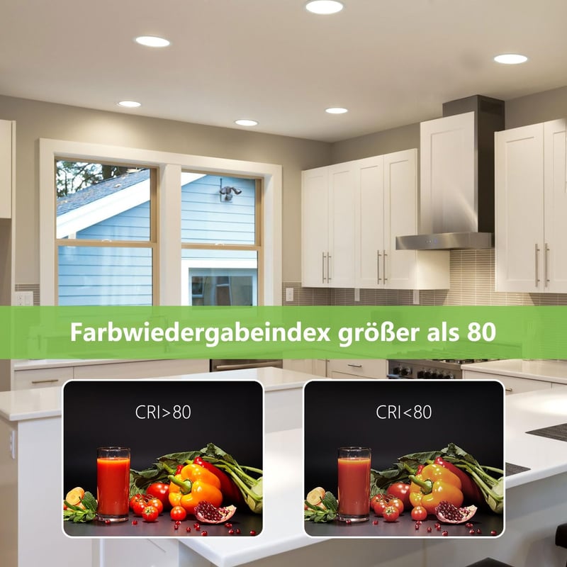 Greenclick 230V Süllyesztett LED Spotlámpa Szett, Dimmelhető, 5x12W, 960LM, Ultra Lapos (13mm), IP44 Vízálló, Meleg Fehér, Fürdőszobába, Kon