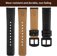 Fullmosa bőr óraszíj 18-24mm - Vintage stílusú cserekarszalag Huawei, Samsung, Amazfit, Garmin, Fossil órákhoz 4