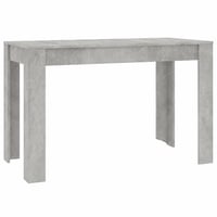 vidaXL blagovaonski stol od konstruiranog drva, betonsko siva boja, 120x60x76 cm — neispravno — neispravno, za dijelove: jedan element je slomljen (stanje: vidi 2. sliku) 1