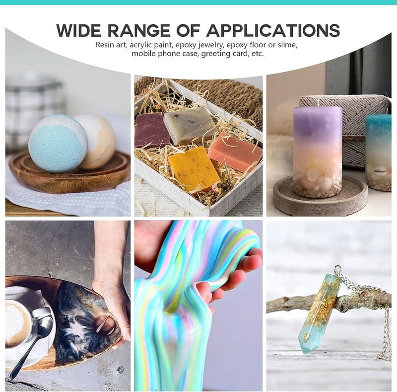 ANRZO Epoxy Gyanta Színező Mica Por Pigment - Gyertyakészítéshez, Ajakfényhez, Fürdőbombához, Slime Készítéshez - Vörös Színben