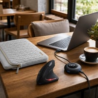 Set za rad u pokretu: 1x torba za laptop 15,6" + 1x vertikalni miš + 1x USB hub s 4 porta 1