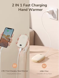 Újratölthető Zsebmelegítő és Power Bank LED Kijelzővel - Gyorstöltés 4