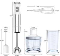 Housiwil 1000W-os 5 az 1-ben botmixer szett, 24 sebességgel, turbó funkcióval 8