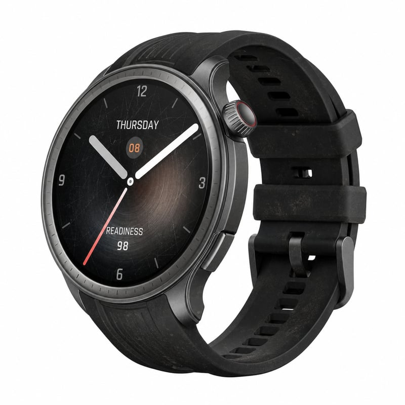 Amazfit Balance 46 mm pametni sat – NFC plaćanje, GPS, 150 sportskih načina rada, Bluetooth — ogrebotine na zaslonu, prljav remen (stanje: vidi 2. sliku)