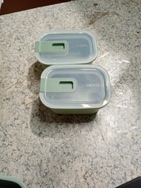 Mepal EasyClip Ételtároló Doboz Szett 3 részes, 2x 450 ml + 1000 ml, Nordic — 1000 ml-es doboz fedele nélkül (állapot: lásd a 2. képet) 3