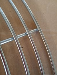 Cook'in garden Okrúhly krájací grilovací rošt, chrómovaná oceľ, 55 cm alebo 37 cm, sivý — vonkajší kovový krúžok na dvoch miestach previsnutý (stav: pozri 2. obrázok) 6