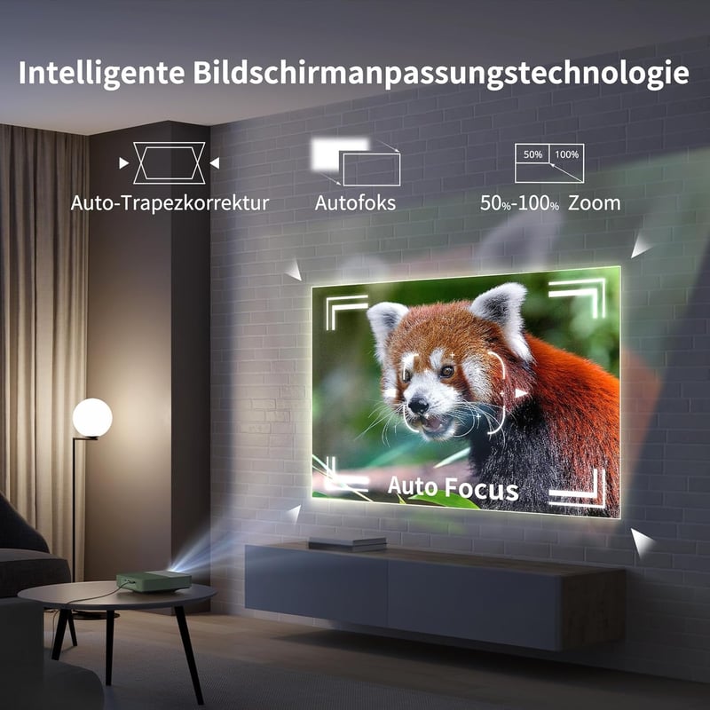 WEMAX ALPD Lézer Mini Projektor - Hivatalos Netflix Licenc, 500 ISO Lumen, 1080P HD, HDR10, WiFi, Bluetooth, Dolby Audio, Hordozható Otthoni