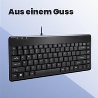 Perixx PERIBOARD-409 U Mini USB billentyűzet - Kompakt német QWERTZ - Vezetékes, zongoralakk 5