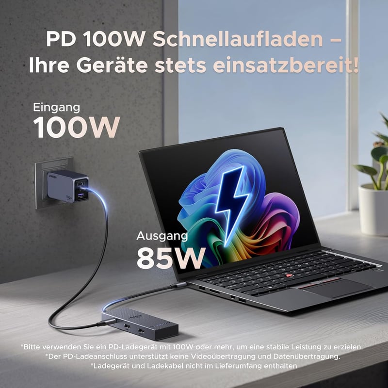 UGREEN Revodok Pro USB C Hub 10Gbps Dokkoló - 2 HDMI 4K@60Hz Kettős Kijelző, 100W PD Töltés, USB 3.2 Portok, XPS, Chromebook, Surface Pro Ko