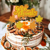 KOBOKO 13 db-os Őszi Juharlevél Torta Dekoráció Szett - Sütidekor Őszi Sütemény Díszítő Kellék Hálaadásra 6