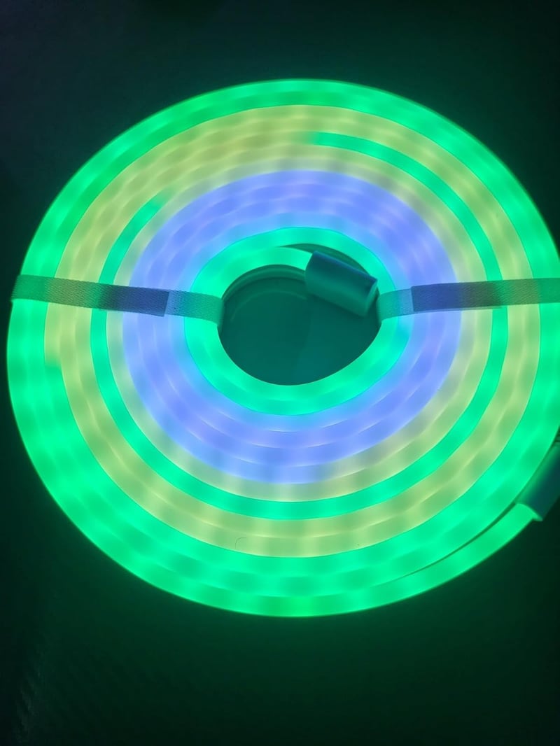 Lichaser 20m RGB+IC Neon LED Szalag Kültéri WiFi - IP68 Vízálló Hajlítható LED Csík Alexa Vezérléssel, 24V Szilikon Fénycsík Zenei Szinkroni