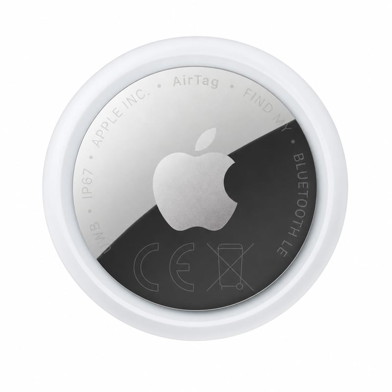 Localizator Apple AirTag generația 2, 1 buc., cu semnal sonor, pentru iPhone și iPad — netestat (fără baterie) (stare: vezi a 2-a imagine)