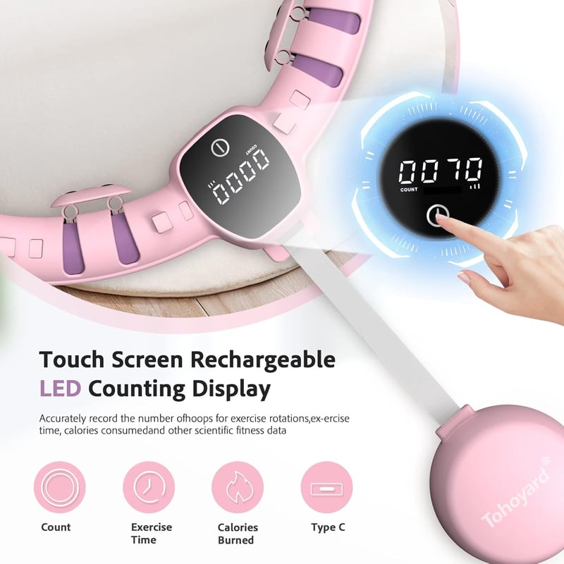 BubbaCare Okos Hula Hoop Karika Felnőtteknek - Állítható, Fogyasztó Edzőeszköz