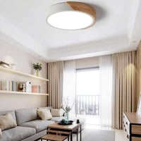 minifair Kerek Háromszínű LED Mennyezeti Lámpa 60 cm, Fehér, Távirányítós Fényerőszabályzóval, 3200 Lumen, 24W, Modern Dizájn 2