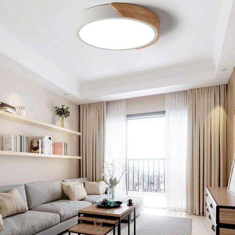 minifair Kerek Háromszínű LED Mennyezeti Lámpa 60 cm, Fehér, Távirányítós Fényerőszabályzóval, 3200 Lumen, 24W, Modern Dizájn