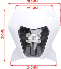 Faro One LED Pro Motoros Első Fényszóró KTM EXC EXCF SX SXF XC XCF XCW XCFW Modellekhez 125-530 Köbcentiméter Fehér Színben 5