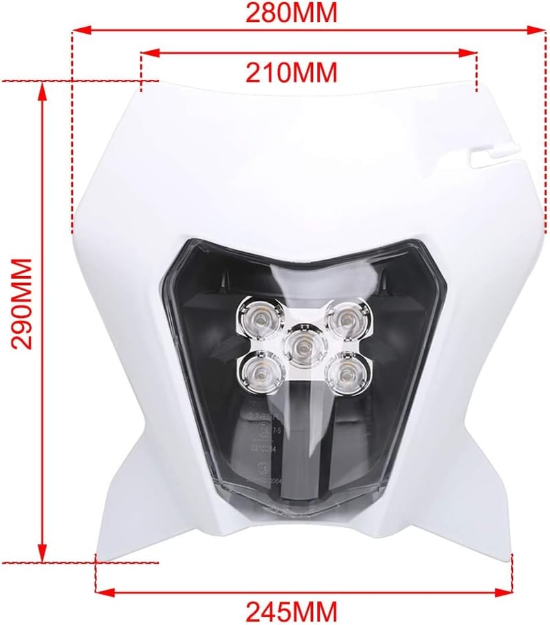 Faro One LED Pro Motoros Első Fényszóró KTM EXC EXCF SX SXF XC XCF XCW XCFW Modellekhez 125-530 Köbcentiméter Fehér Színben
