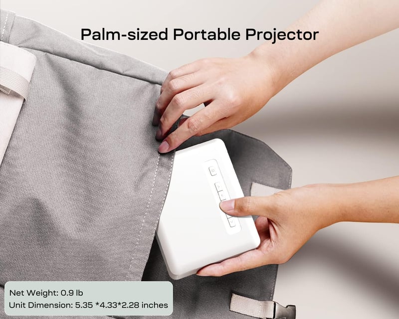 YOTON Y3 WiFi Mini Projektor Full HD 1080P - Hordozható Kivetítő USB/HDMI/AV Csatlakozással iOS/Android Telefonokhoz, PC, PS4/PS5, Xbox Komp