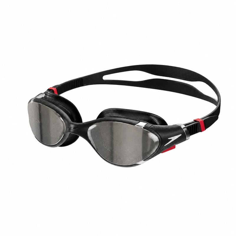 Plavecké okuliare Speedo Biofuse 2.0 – Proti zahmlievaniu, vodotesné, jednoduché nastavenie — špinavé, zaprášené, poškriabané šošovky (stav: pozri 2. obrázok)