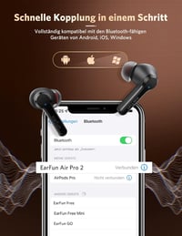 EarFun Air Pro 2 zajszűrős fülhallgató, 6 mikrofon, HiFi hang, mély basszus, applikációval 6