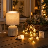 Set za ugodnu atmosferu: 1x E14 LED žarulja + 1x 6m LED svjetlosni niz + 1x stolna lampa sjenilo 1