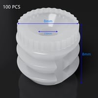 DDHOMIN 100 db Műanyag Zsanér Tipli Készlet Csavarokkal - Ajtózsanér Javító Dübel Szett Fehér Nylon Bővítő Tiplik M4x8 mm 5