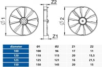 Blauberg 100 mm-es visszacsapó szelep fürdőszobai elszívó ventilátorhoz 5