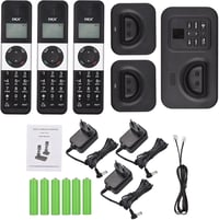 Bisofice D1002 Vezeték Nélküli Telefon 3 Kézibeszélővel - Üzenetrögzítő, Hívóazonosító, 1,6" LCD Kijelző, 16 Nyelv, Otthoni és Irodai Haszná 9