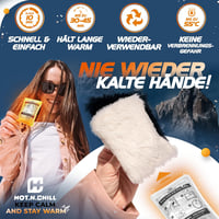 HOT.N.CHILL Újrahasználható Kézmelegítő - 10 Másodperc Alatt Felmelegszik - Hajlítható Zsebmelegítő Párban - Fekete-Fehér Hőpárna Gyerekekne 2