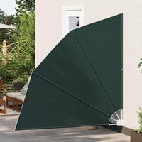 vidaXL Erkély adatvédelmi képernyő 140x140 cm Sötétzöld Poliészter 3