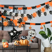Halloween Parti Dekoráció Szett: Léggömbök, Zászlók, Sütőtökök és Rémisztő Figurák 4