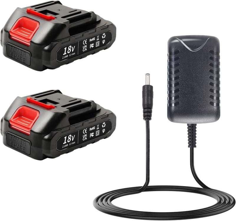 Anancyi 18V-os akkumulátor szett: 2db 2000mAh akku gyorstöltővel