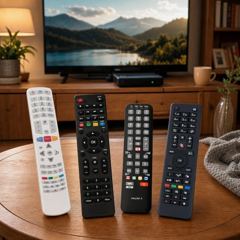 Súprava diaľkových ovládačov: 4x univerzálny ovládač + TV a dekodér