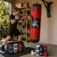 Detský boxerský set: 6 oz rukavice + 3x bandáže + nástenný držiak na vrece + taška na jogamatku 1