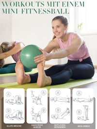 PhysKcal Fitness Labda Szett - 55 cm Tornalabda és 23 cm Pilates Labda, Csúszásgátló Ülőlabda, Egyensúlyozó Labda Jógához, Otthoni Edzéshez, 4