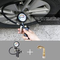 URAQT Digitális Nyomásmérő 220 PSI Gumiabroncs Inflálóval és Szelepcsere Szerszámmal 5