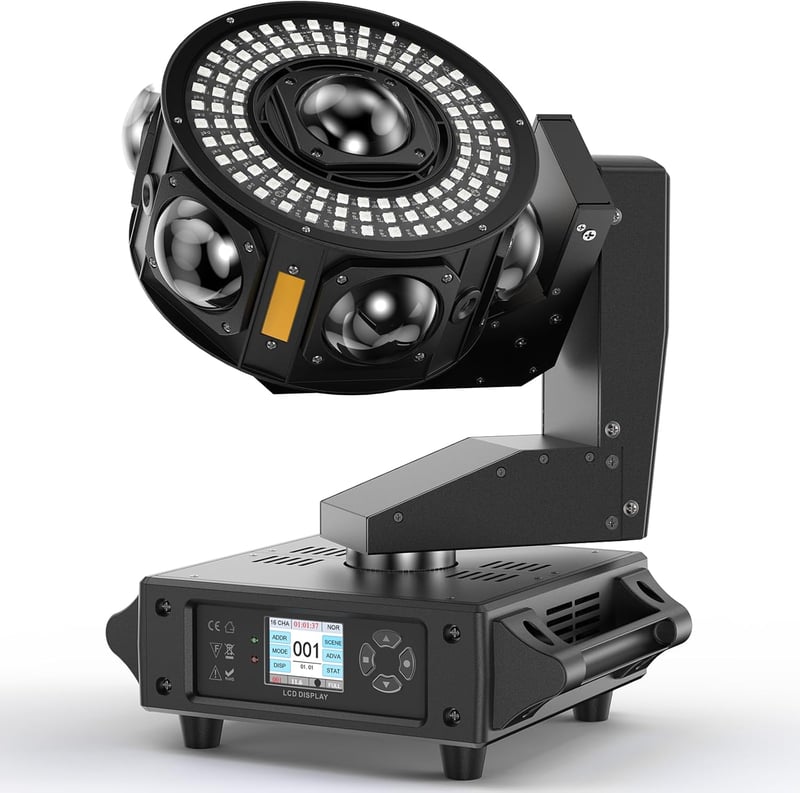 100W RGBW LED Moving Head Színpadi és Diszkó Fényszóró - 19/25 Csatornás Színpadi Lámpa Esküvőre, Partikra, Klubokba