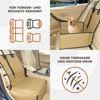 Prémium vízálló kutyaülés autóba, megerősített falakkal - Beige 5