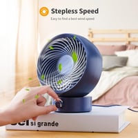 SmartDevil Asztali USB Ventilátor - Hordozható Mini Ventilátor Fokozatmentes Sebességszabályzóval, 20° Állítható, Csendes Működés, Irodába,  4