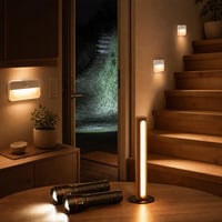 Nočná svetelná stráž: 2x baterka + 2x senzorové svetlo + nočná lampa + LED svetlo do skrine 1