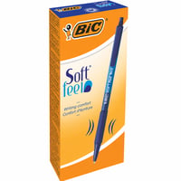Pix retractabil BIC Soft Feel Clic, cerneală albastră, vârf mediu 1,0 mm, zonă de prindere cauciucată, 9 bucăți (din set original) 2