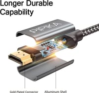 PIPIKA 8K Ultra Gyors Fonott HDMI Kábel 1m - 120Hz 4K Támogatással 6