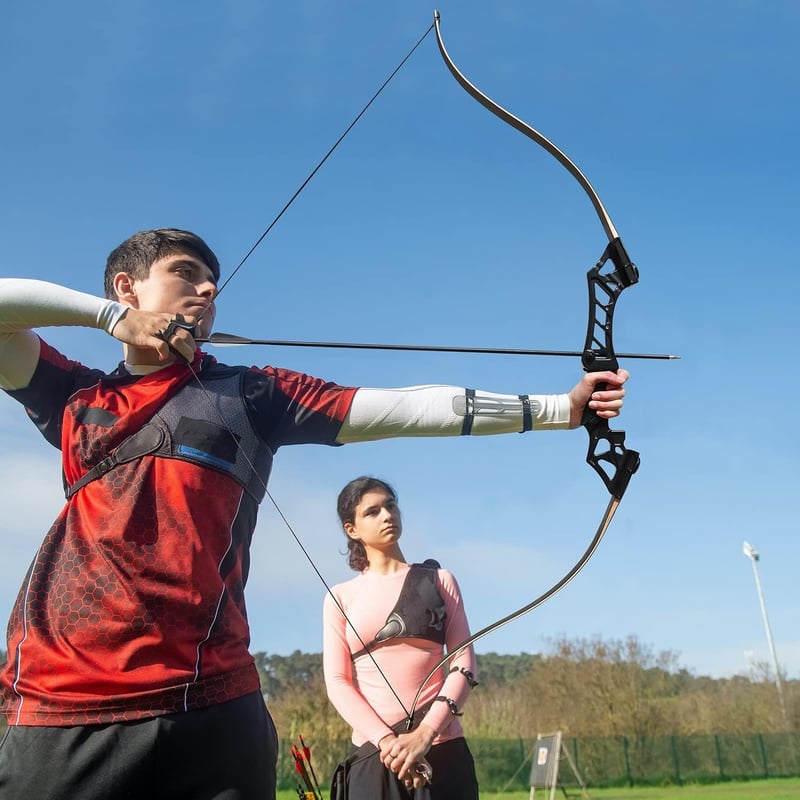 Tongtu 57" visszahajló íj szett felnőtteknek, 30-60 font, jobbkezes, vadászatra