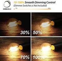 BRIMAX E27 Dimmelhető LED Izzó, Vintage Edison, Meleg Fehér 2700K, 10db 3