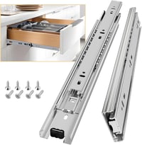 AOLISHENG Teljes Kihúzású Fiókcsúszó 300 mm - Golyóscsapágyas Sínrendszer, 45 kg Teherbírás, Oldalsó Rögzítés, Ezüst Acél, 1 Pár 1