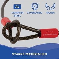 Everest Fitness 76 cm-es acélkábeles kerékpárzár - Újracsomagolt 2