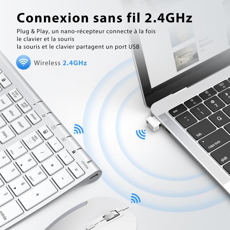 iClever Vezeték nélküli Billentyűzet és Egér Szett